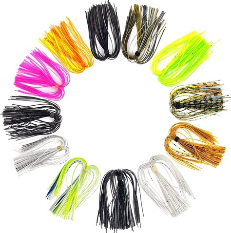 Amazon Eupheng 12 Colors Silicone Jig Skirts Fishing Lure Skirt