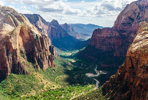 Aerial Photo Mountain With Tress During Daytime Angels Landing Zion