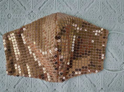 Kit 3 Máscaras Proteção Paetê Nude Elo7 Produtos Especiais