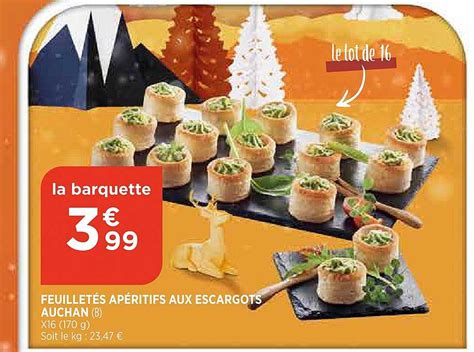 Promo Feuillet S Ap Ritifs Aux Escargots Auchan Chez Atac Icatalogue Fr