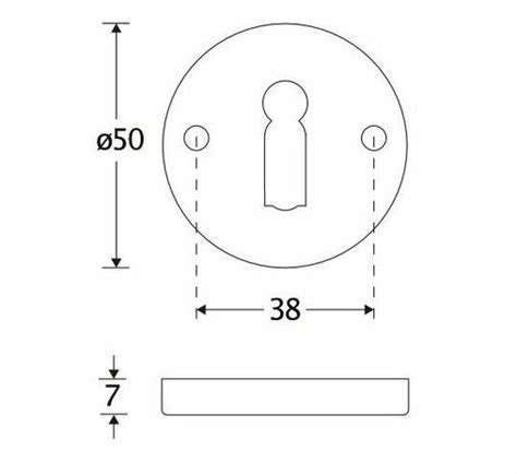 Set Van Twee Sleutelplaatjes Elegant Bb Messing Antiek