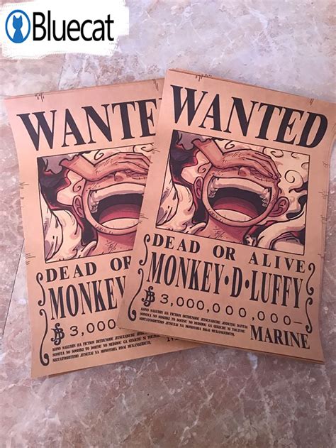 Luffy Wanted Poster One Piece Poster Manga 3 Billion Bounty Anime