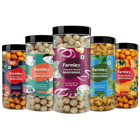 Farmley Roasted And Flavoured Healthy Makhana Snacks Minty Pudina Peri