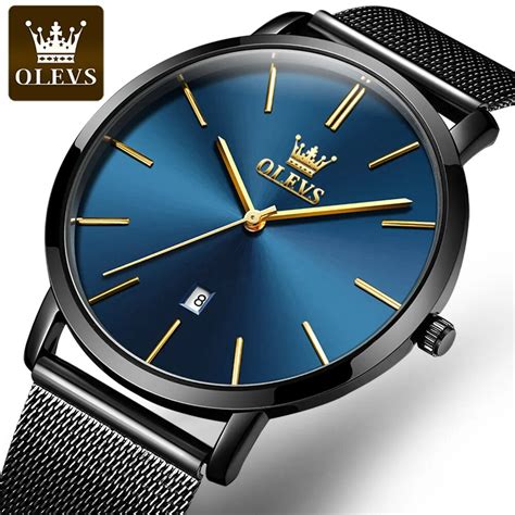 Olevs Reloj Anal Gico De Cuarzo Para Hombre Cron Grafo Minimalista