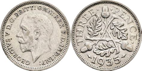 Großbritannien 3 Pence 1935 ss MA Shops