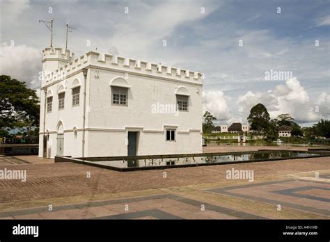 Malaysia Borneo Sarawak Kuching Colonial Square Tower On River