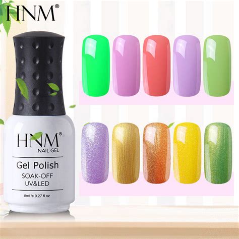 Buy HNM New Nude Light Color 8ML UV Gel Nail Polish Top Base Semi