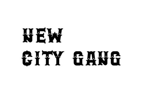 New City Gang Font - Free Font Download