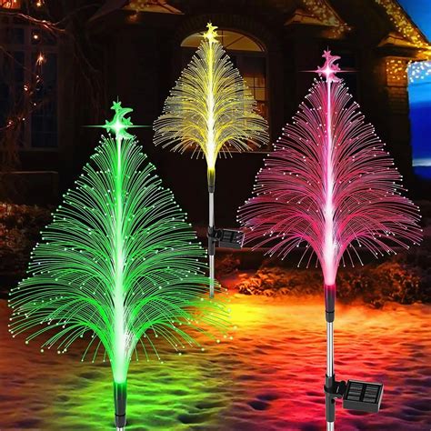 Solar Fiber Optic Christmas Lights Jellyfish Lights Outdoor Waterproof