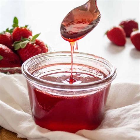 Easy Homemade Strawberry Syrup Recipe Seannas Kitchen