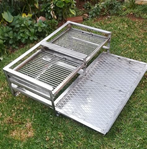 Ssdb Stainless Steel Double Braai With 3 Levels Breedt Braais