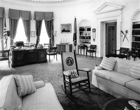 White House Oval Office President Kennedys Rocking Chair And Desk