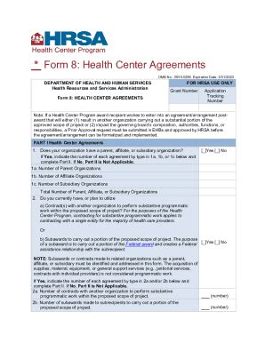 Fillable Online Bphc Hrsa Form Fy Service Area Competition Fax