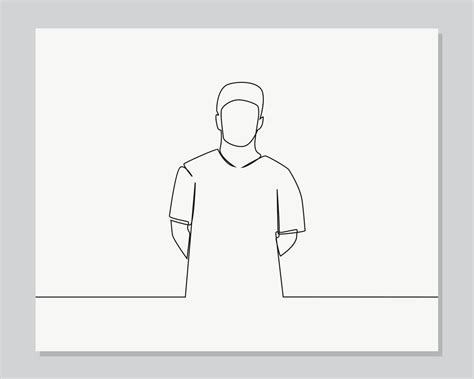 Man Holding Hands Behind Back Continuous One Line Illustration 5361799 Vector Art At Vecteezy