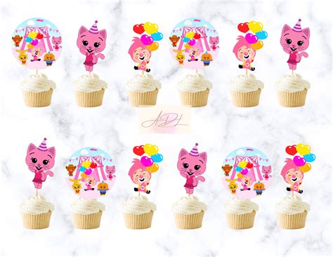 Plim Plim Cupcake Toppers Girl Plim Plim Cupcake Toppers Etsy Singapore