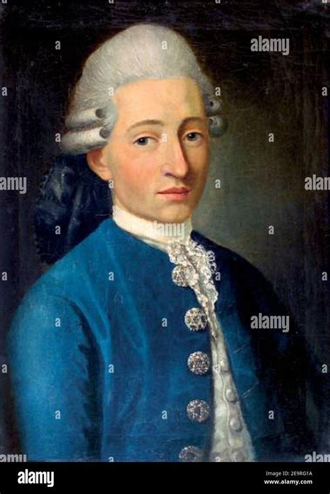 Mozart Painted By Delahaye Stock Photo Alamy