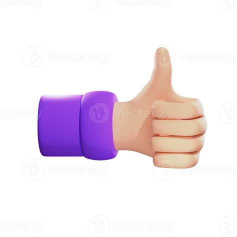 Thumbs Up Hand Gestures 3d Illustrations 27118299 Png