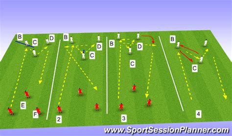 Footballsoccer Long Passing Drill Technical Passing And Receiving