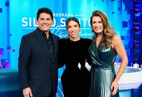 Sbt Tv Patricia Abravanel Recebe Cesar Filho E Elaine Mickely No Programa Silvio Santos