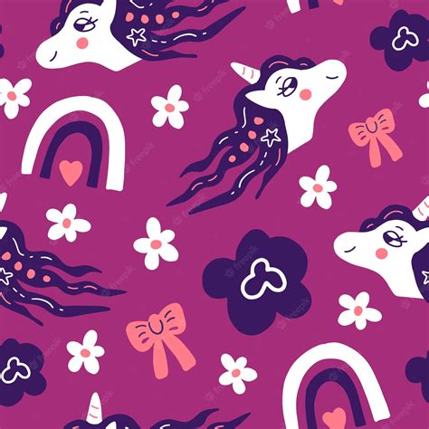 Premium Vector Unicorn Scandinavian Seamless Pattern