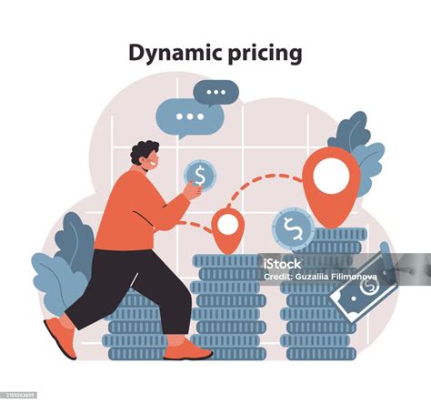 Ilustración De Estrategia De Precios Dinámicos Un Enfoque Ágil De La