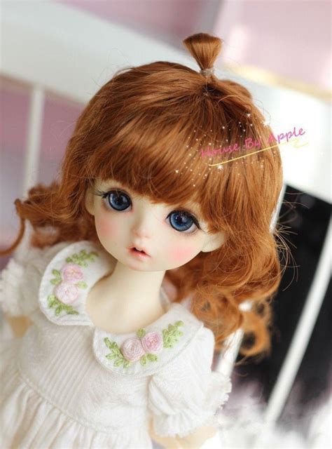 Bjd Cute Carrot Naturally Curly Hair Imitation Mohair Wig For Sd