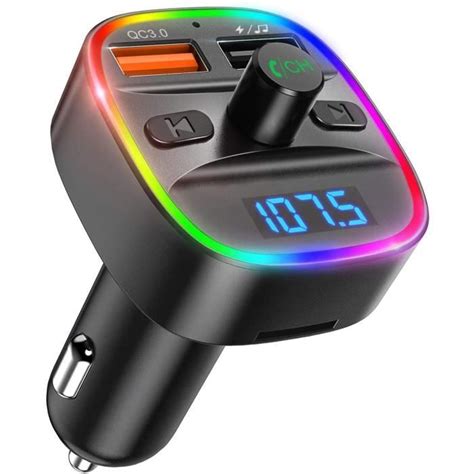 Transmetteur Fm Bluetooth Pour Voiture Qc Bluetooth Lecteur Mp