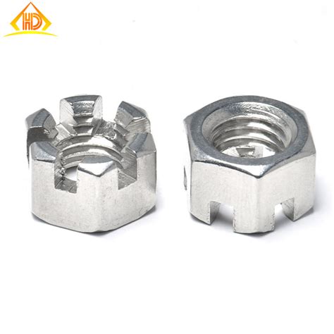 High Precision M16 Castle Nut DIN935 Stainless Steel Hex Slotted Nut