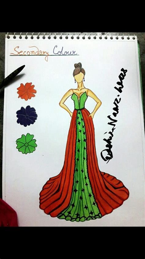 fashion design drawings illustrations colour - Exie Fetzer