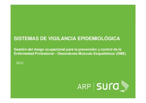 Pdf Sistemas De Vigilancia EpidemiolÓgica Gestión Del Riesgo