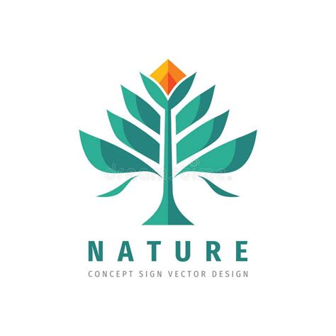 Design De Logotipo De árvore Sinal Do Conceito Natureza Símbolo De