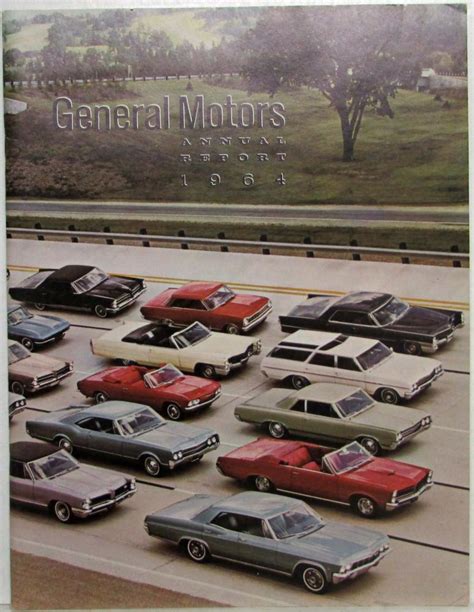 1964 GM 56th Annual Report 1965 Pontiac Oldsmobile Chevrolet Cadillac