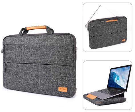 Wiwu Multi Pockets Waterproof Smart Stand Sleeve Laptop Bag 13 3