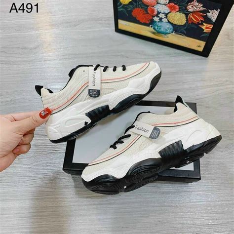 Gi Y Sneakers N Gi Y Th Thao N N Cm L N S Ng M U Kem C T Nh Hot Trend Minhtushoes