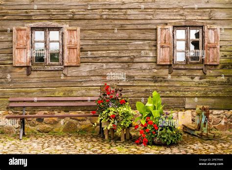 Old Wooden House Facade Stock Photo Alamy