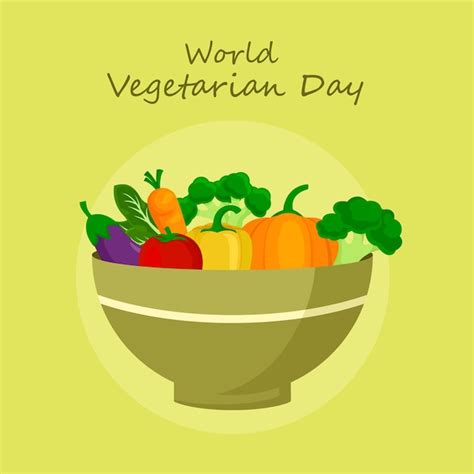 Premium Vector World Vegetarian Day Vector Illustration