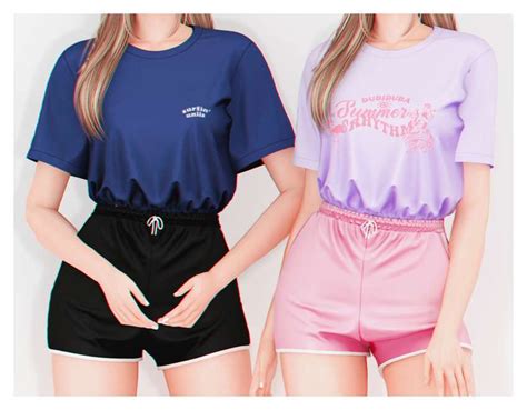 Overview Summer T Shirt Shorts By Plbsims From Patreon Kemono