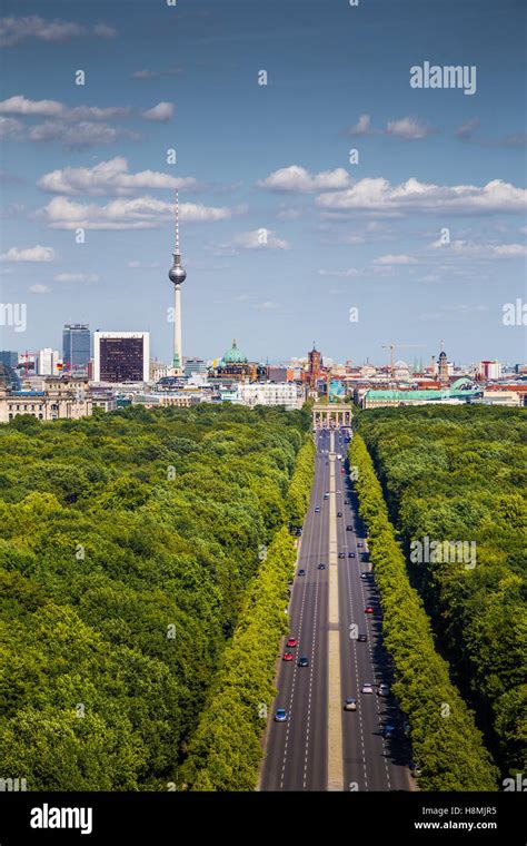 Aerial View Of Berlin Skyline Panorama With Grosser Tiergarten Public