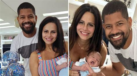 Viva Viviane Araújo E Marido Brindam Primeiro Mês Do Filho Amor Mais