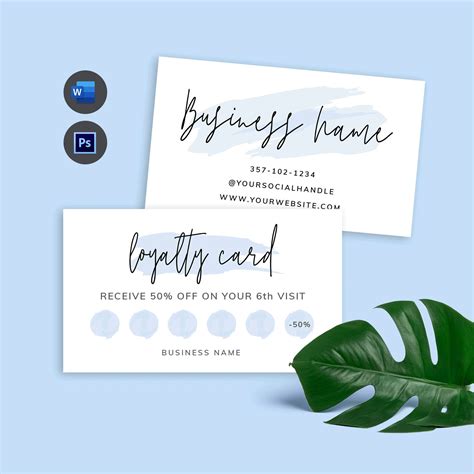 Printable Loyalty Card Beauty Loyalty Card Template Editable