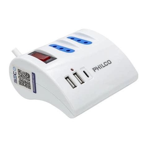 Extensión Alargador Philco 220V 2 USB USB C 3Gmarket cl