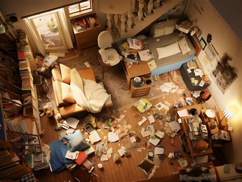 Messy Room Illustration Premium Ai Generated Image