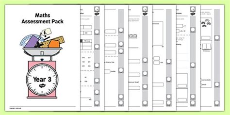 End Of Year 3 Maths Assessment Test Primary Resources