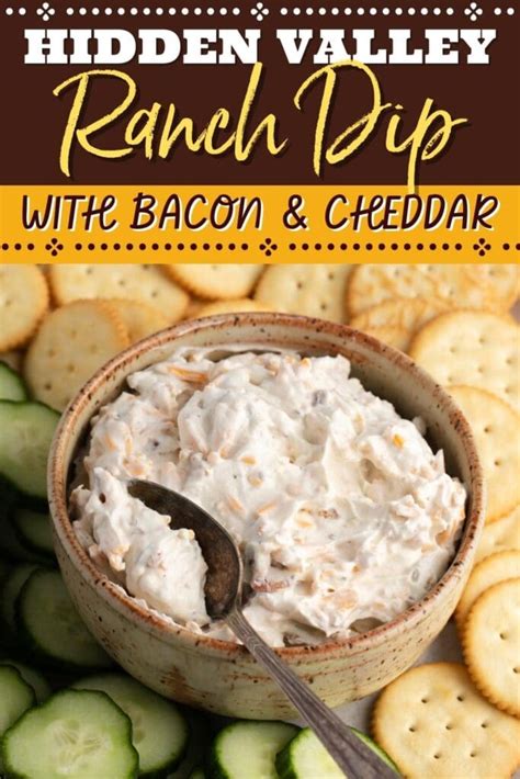 Hidden Valley Ranch Dip with Bacon & Cheddar - Insanely Good