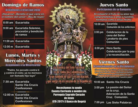 Programación Semana Santa De 2020 Parroquia Del Voto Nacional