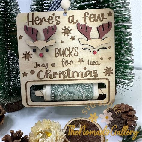 Personalized Money Holder Christmas Ornament Svg Cut File Heres A Few