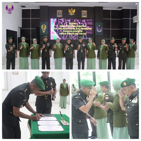 Acara Serah Terima Jabatan Dinas Psikologi Tni Ad Dinas Psikologi