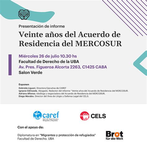 Caref Presenta El Informe Veinte A Os Del Acuerdo De Residencia Del