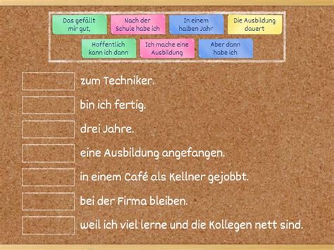 Wortschatz Schule Und Dann Ordnen Sie Zu Match Up