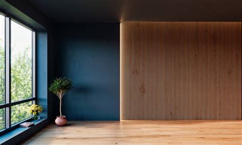 Revestimiento De Pared Con Listones De Madera Bien Hecho